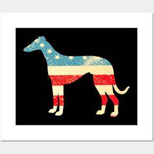 American Flag Whippets Posters and Art